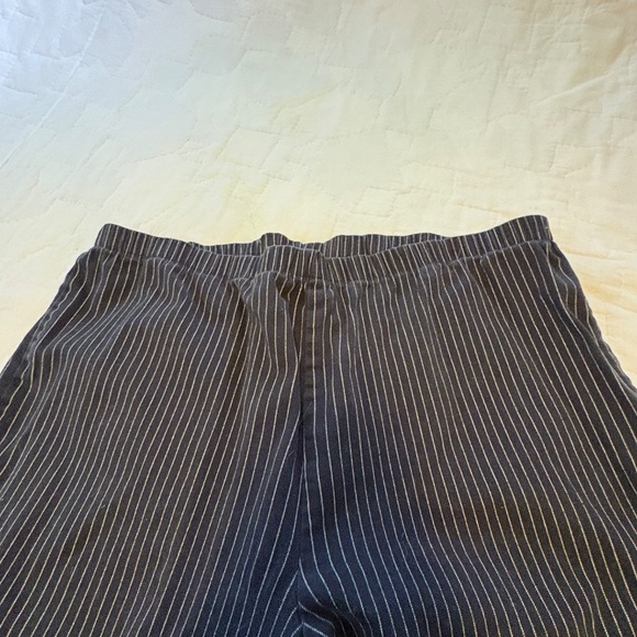 LA Blues Black Pinstripe Women's Boot Cut PullOn Elastic Waist Jeans Women 22-24 - Picture 4 of 6
